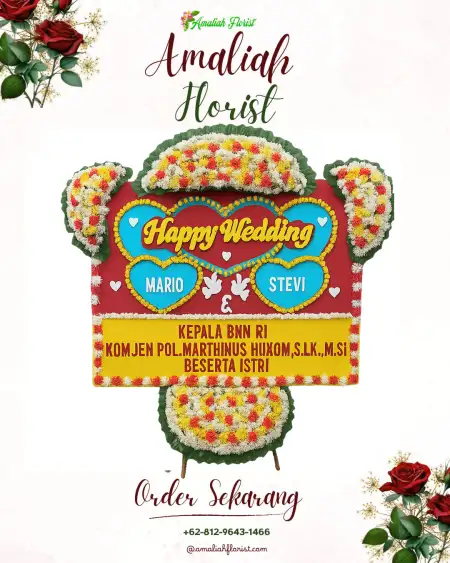Papan Bunga Pernikahan Jonggat